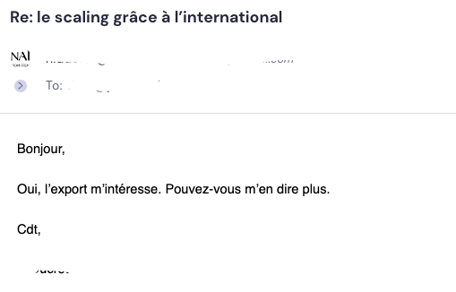 réponse cold emailing