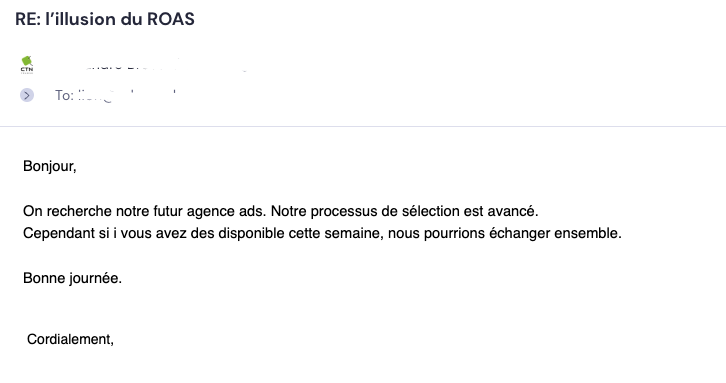 réponse cold emailing